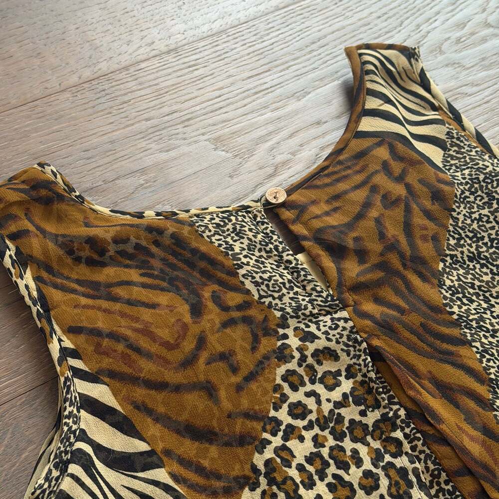 Vintage Phool Multi Animal Print Patchwork Layere… - image 6